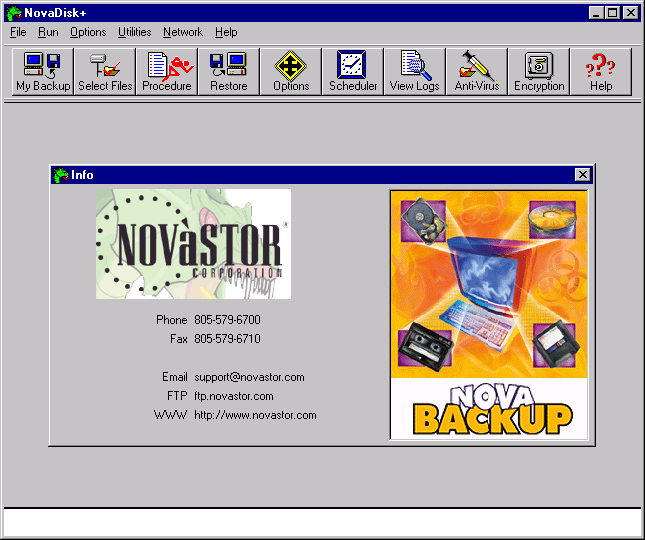 NovaBack QIC for Windows NT/2000 - Server Edition Screenshot